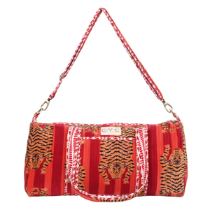 The Ultimate Velvet Tibetan Tiger Weekender Red