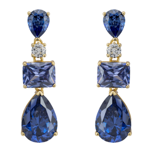 Valentina Drop Earrings Gold Tanzanite