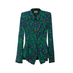 Verdant Botanical Floral Layered Shirt (M)
