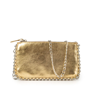 Very Special Luxury Gold Color Cross Strap Party Bag