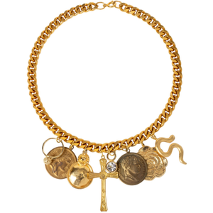 Vintage Gold Plated Faith Necklace (15.5")