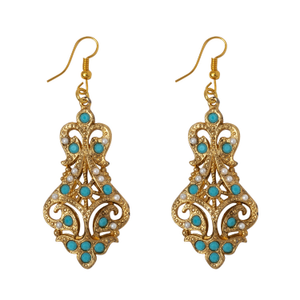Vintage Lillibeth Earrings Turqoiuse (one size)