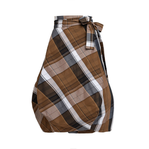 Wrapped Skirt In Brown Tartan (S)