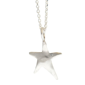 Ziggy Star Charm Necklace Silver