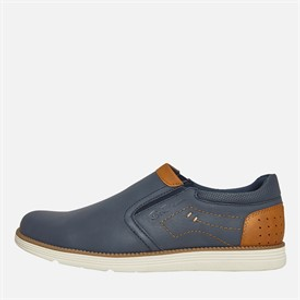 Ben Sherman Mens Havana Slip On Shoes Tan/Navy