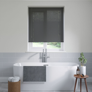 Frosted Grey Venetian Blinds 25mm: 620mm x 950mm Recess