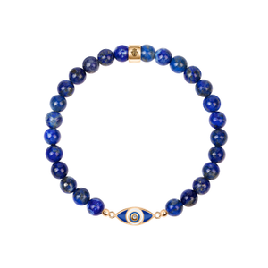 Lapis Evil Eye Charm Bracelet – Protection & Wisdom Jewelry – Wise Glance