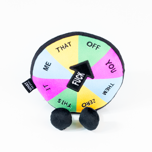 What The Plush "F*ck" Spinning Wheel Free Standing Plush