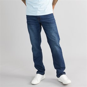 THREADBARE Mens Canter Straight Fit Jeans Vintage Wash
