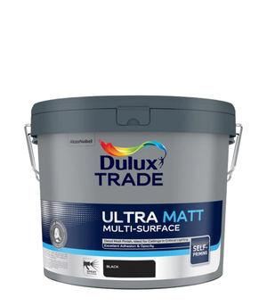 Dulux Trade Ultra Matt Multi Surfaces -  Black - 10 Litre