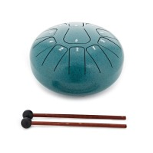 Gear4music Life 8" Steel Tongue Drum 11 Notes, F Major, Malachite