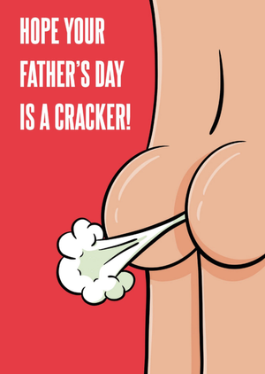 Humourous Bottom Illustrated Father's Day Card