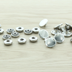 Sachet de 100 boutons-pression anorak - 15 mm argent