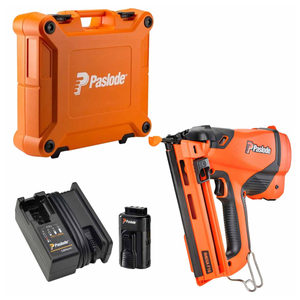 Paslode IM65 F16 Cordless Angled Second Fix Finishing Nail Gun With 1 x 2.1Ah Battery, Charger & Case | PG916275