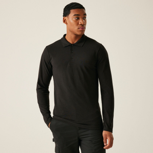 Regatta Professional Mens Pro 65/35 Long Sleeve Polo Shirt - XL / Black