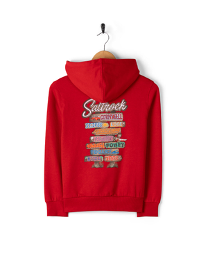 Beach Signs Cornwall - Kids Pop Hoodie - Red