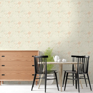 Holden Decor Opus Bilbury Floral Trail Sage/Coral Wallpaper - 36301