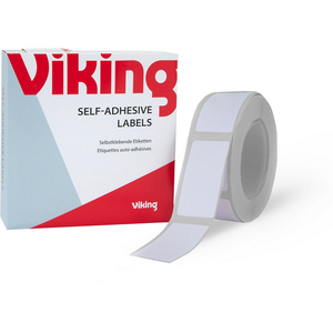 Viking Coloured Labels Adhesive White 2.5 x 5 cm Pack of 400
