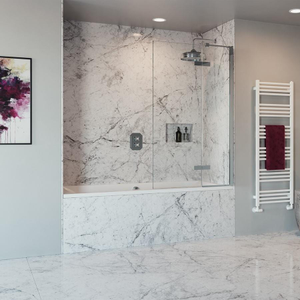 Crosswater Optix 10 Bath Screen Single with Inline Panel 900mm
