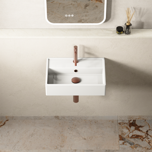 Crosswater Turin 500mm Countertop or Wall Mounted Basin with 1 Tap Hole