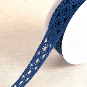Guipure cercle - Bleu marine