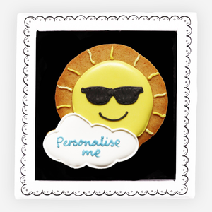 Personalised Sun Letterbox Biscuit