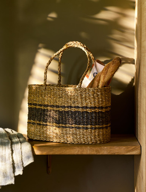 Upton Market Bag - Seagrass, Charcoal