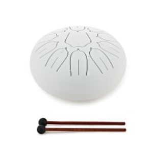 Gear4music Life 10" Steel Tongue Drum 11 Notes, D-Major, White