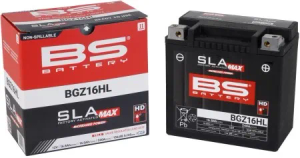 BS Battery BGZ16HL Max AGM Battery 240 CCA For 2004-2025 Sportster / RH Nightster, 2021-2023 Pan America & 2015-2020 XG Street Models (300932)