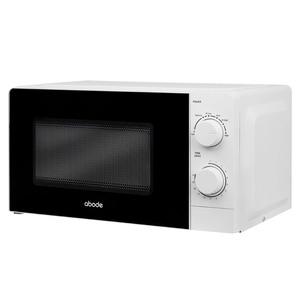 Abode AMM2005 Compact Solo Microwave Oven with Manual Control 20L 800W White