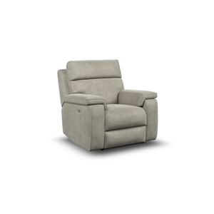 Selby Power Recliner Armchair in with Power Headrest Miller Taupe Fabric