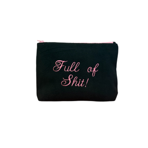 Plush Neon & Black Travel Clutch