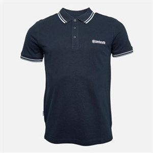 Lambretta Mens Twin Tipped Polo Shirt Navy White/Sky