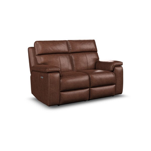 Selby 2 Seater Power Recliner Sofa in Virgo Chestnut Leather