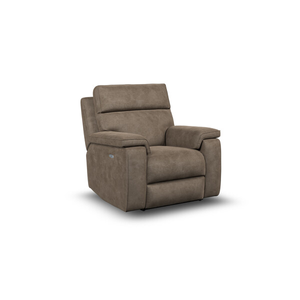 Selby Power Recliner Armchair in Miller Earth Brown Fabric