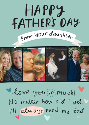 From Your Daughter Photo Upload Father's Day Card