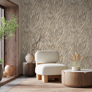 Crown Ember Abstract Fur Effect Russet Metallic Wallpaper - M1862