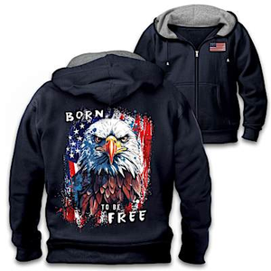 Born To Be Free Men's Hoodie Size Large (42-44)