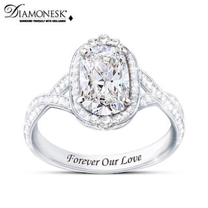 Simulated Diamond Forever Our Love Diamonesk Ring Size 8