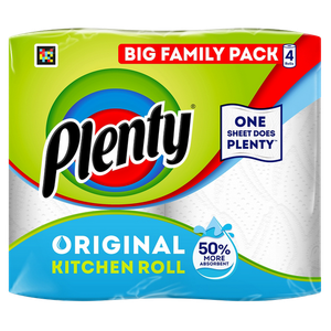 Plenty Kitchen Roll 2 Ply 101444 4 Rolls