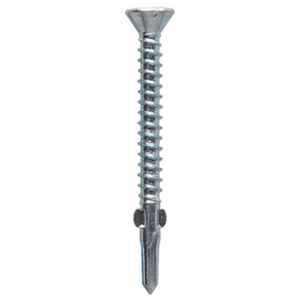 4.8 x 38mm Countersunk Winged Wood To Light Section Steel Self Drilling Screw Zinc Plated Pack of 100