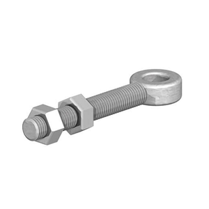 Adjustable Gate Eye Bolt 150mm To Suit 16mm Pin Zinc Plated
