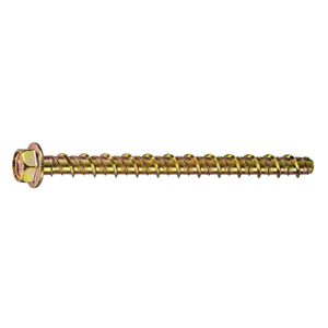 Thunderbolt 6mm x 50mm Hexagon Flange Masonry Anchor Zinc Yellow Plated (Pack of 100)
