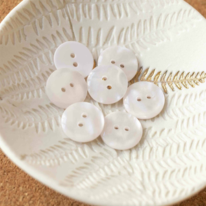 Bouton Sparkle 2 trous - Blanc cassé