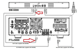 Yaesu T9101595 V-AF cable is designed to connect the SM-5000 station monitor to the FTDX5000 transceiver