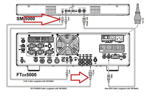 Yaesu T9101596 RCA DC Cable for SM5000 Monitor