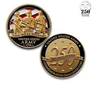 U.S. Army 250th Anniversary Challenge Coin Collection