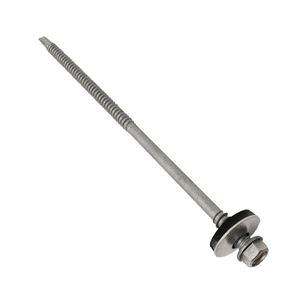 5.5 x 185mm Self Drilling Tek Screws For Composite Panels To Zed Purlins With 19mm Bonded Washer Pack of 50