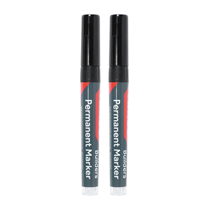 TIMCO Builders Permanent Markers - Chisel & Fine Tip – Black