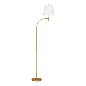 Chapman & Myers by Visual Comfort Studio Belmont Extra Large Task Floor Lamp in Burnished Brass